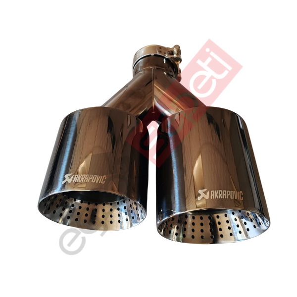 Akrapoviç Füme 110 mm Delikli Sol Taraf Egzoz Ucu İthal Ürün