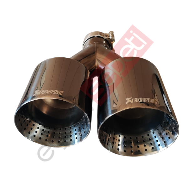 Akrapoviç Füme 110 mm Delikli Sol Taraf Egzoz Ucu İthal Ürün