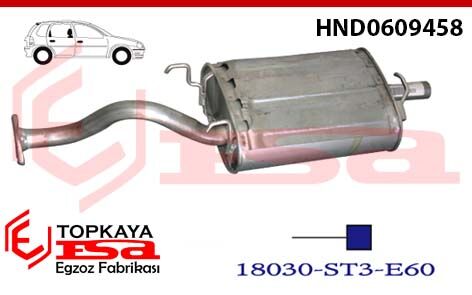 Honda Civic 1.5 Vtec 16V Hb Arka Susturucu Borulu 1995 > ...