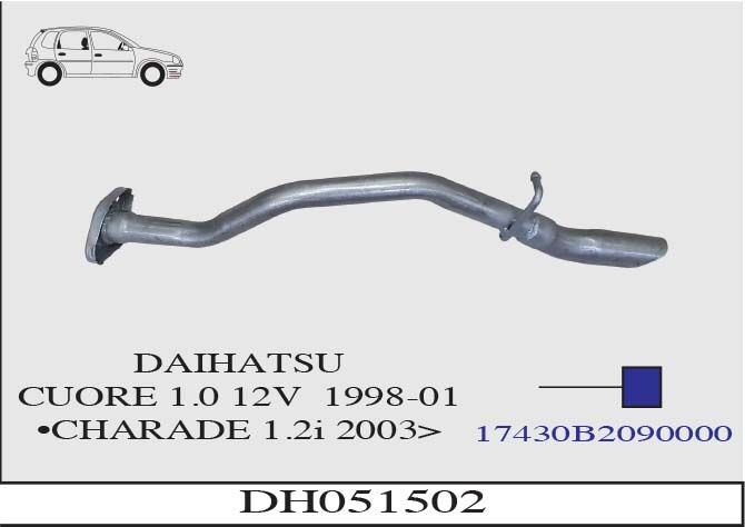 Daihatsu Cuore 1.0 12V Çıkış Borusu 1998 > 2001..