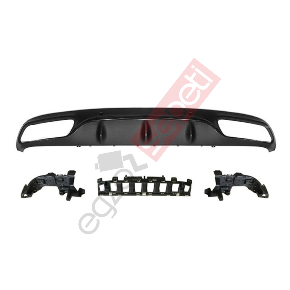 Mercedes W205 Coupe C63 Siyah Difüzör İthal Ürün (Taiwan)