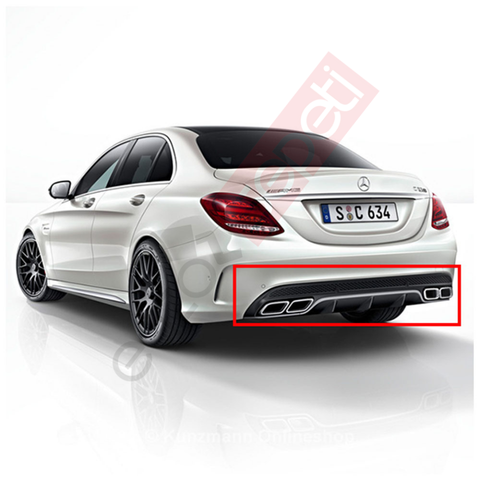 Mercedes W205 C63 Avantgarde Krom Difüzör