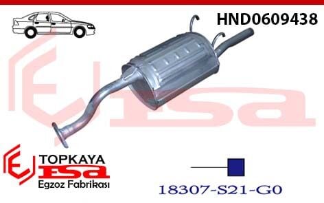 Honda Civic Euro 1.4 Sedan Arka Susturucu Borulu 2001 >..