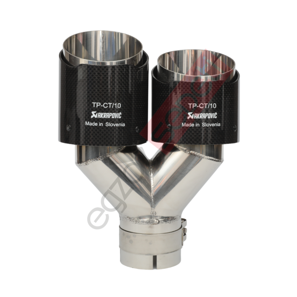 Akrapoviç Egzoz Ucu 90 MM Çiftli Krom Parlak Sag Gerçek Karbon Malzeme İthal Ürün