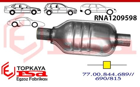 Renault Megane 1 Orta Susturucu Baskılı 1.4 / 1.6E 1995 > ...