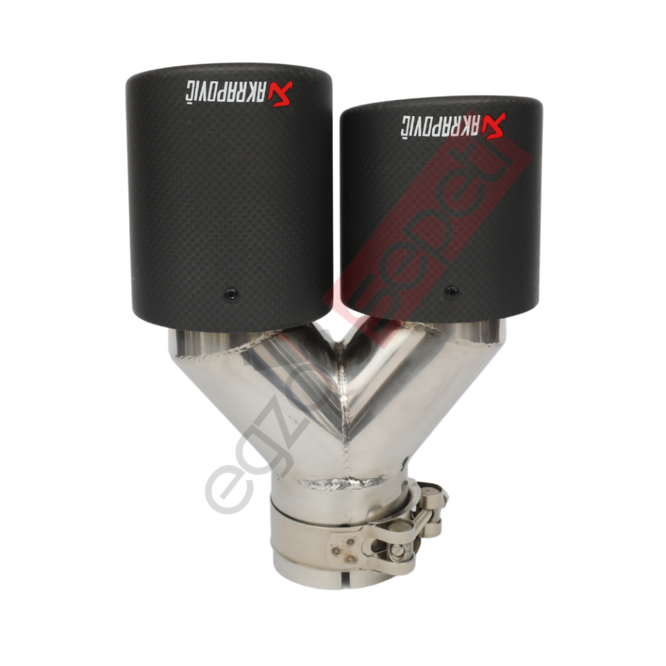 Akrapoviç Karbon Egzoz Ucu 90 MM Çiftli Dudaklı Mat Sol Gerçek Karbon Malzeme İthal Ürün