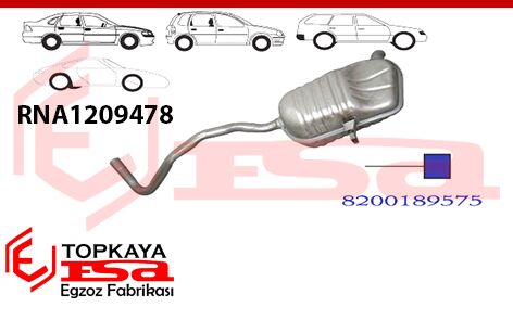 Renault Megane 2 Arka Susturucu Borulu 1.5 / 1.9 Td Baskılı 2002 > 2005
