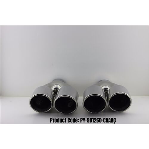 Krom Egzoz Ucu 90 MM Sag Ve Sol Taraf Takım