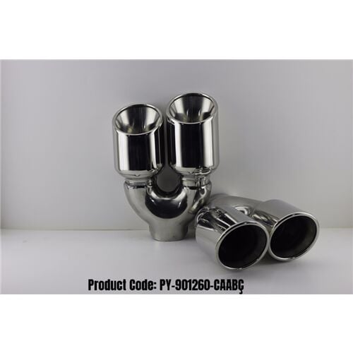 Krom Egzoz Ucu 90 MM Sag Ve Sol Taraf Takım
