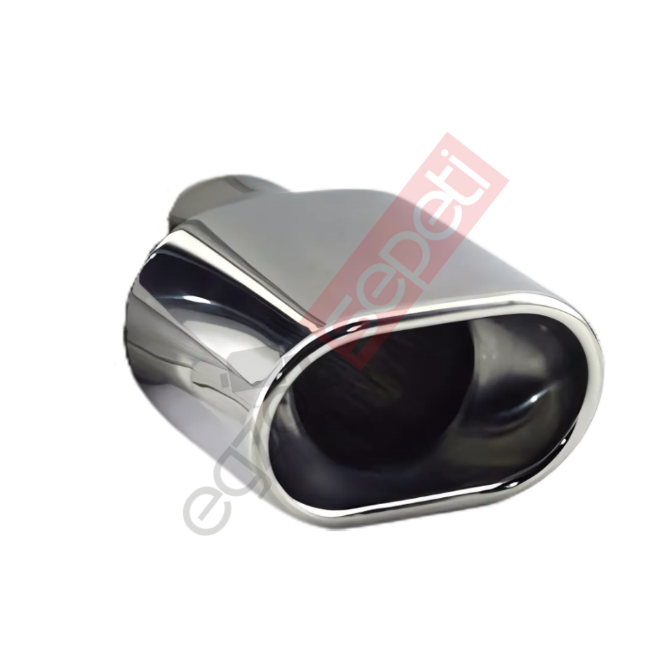 Krom Egzoz Ucu 304 Kalite Sağ Taraf Dikdörtgen Çap Ölçüsü 65x100mm