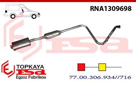 Renault Express Ön Ve Orta Borulu 1.4İ 1991 > 1997