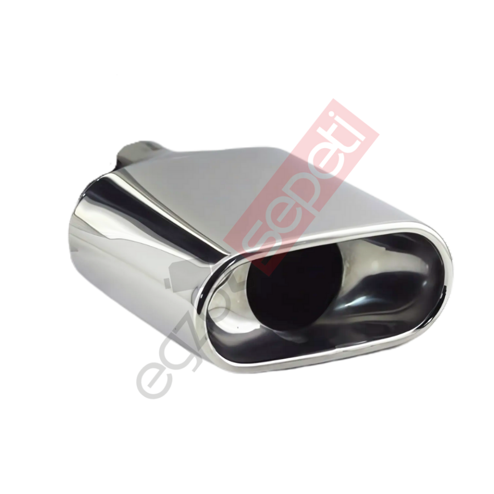 Krom Egzoz Ucu 304 Kalite Sol Taraf Dikdörtgen Çap Ölçüsü  65x140m