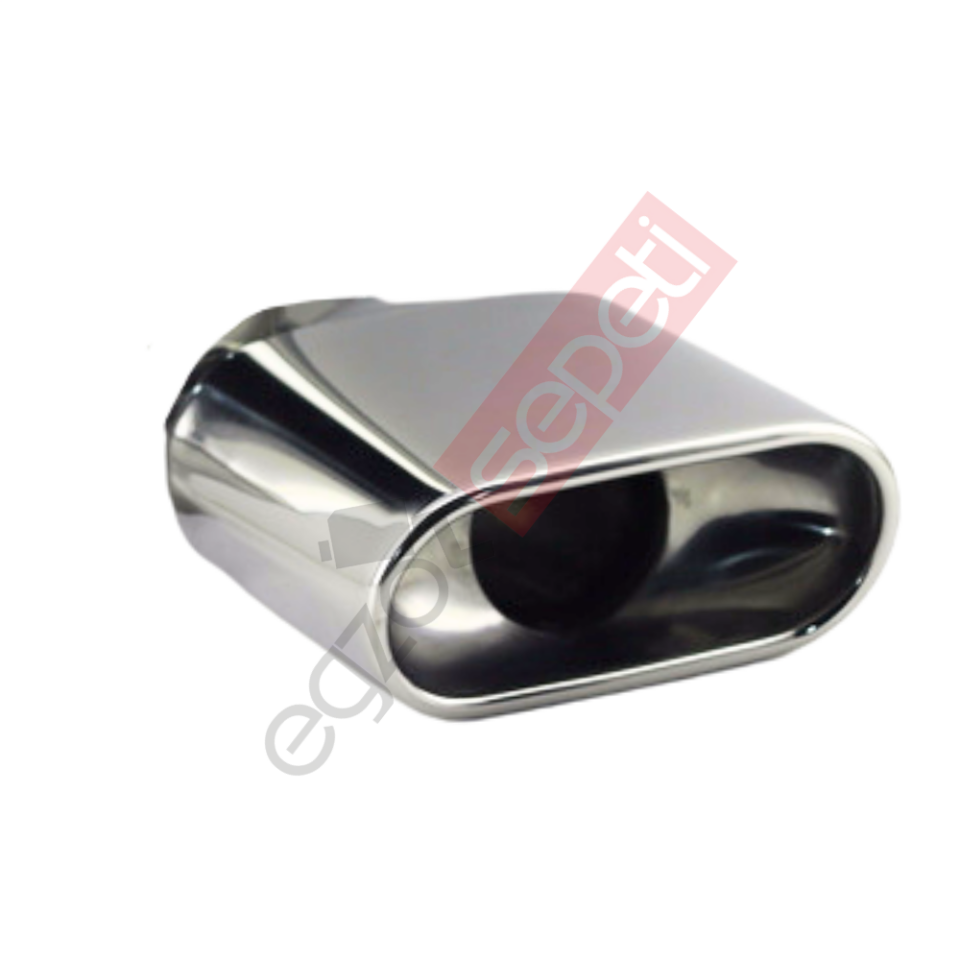 Krom Egzoz Ucu 304 Kalite Sağ Taraf Dikdörtgen Çap Ölçüsü 65x140mm