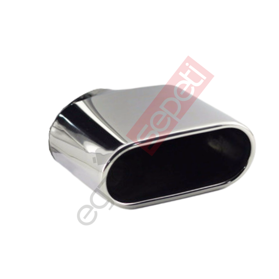 Krom Egzoz Ucu 304 Kalite Sağ Taraf Dikdörtgen Çap Ölçüsü 65x140mm
