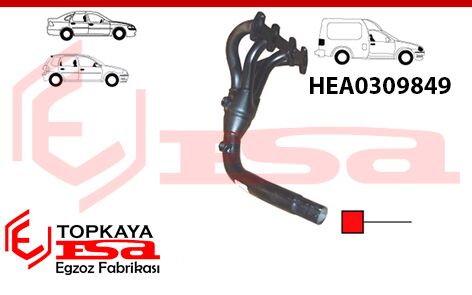 Fiat Doblo 1.2 8 V Headers 2000 > 2005