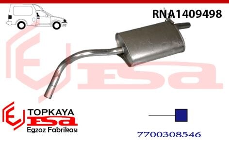 Renault Kangoo Arka Susturucu Borulu 1.4İ 1997 > ...