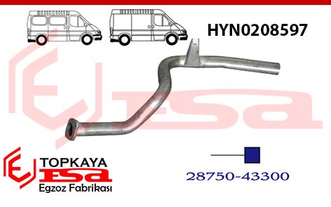Hyundai H100 Minibüs Çıkış Borusu 1993 > 1998