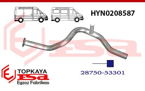 Hyundai H100 Minibüs Çıkış Borusu 1999 > 2001