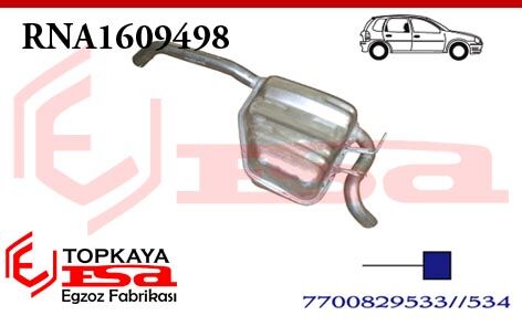 Renault Safrane Arka Susturucu Borulu Baskılı 2.0İ / 2.2İ 12 V 1992 > 1996