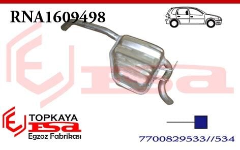 Renault Safrane Arka Susturucu Borulu Baskılı 2.0İ / 2.2İ 12 V 1992 > 1996