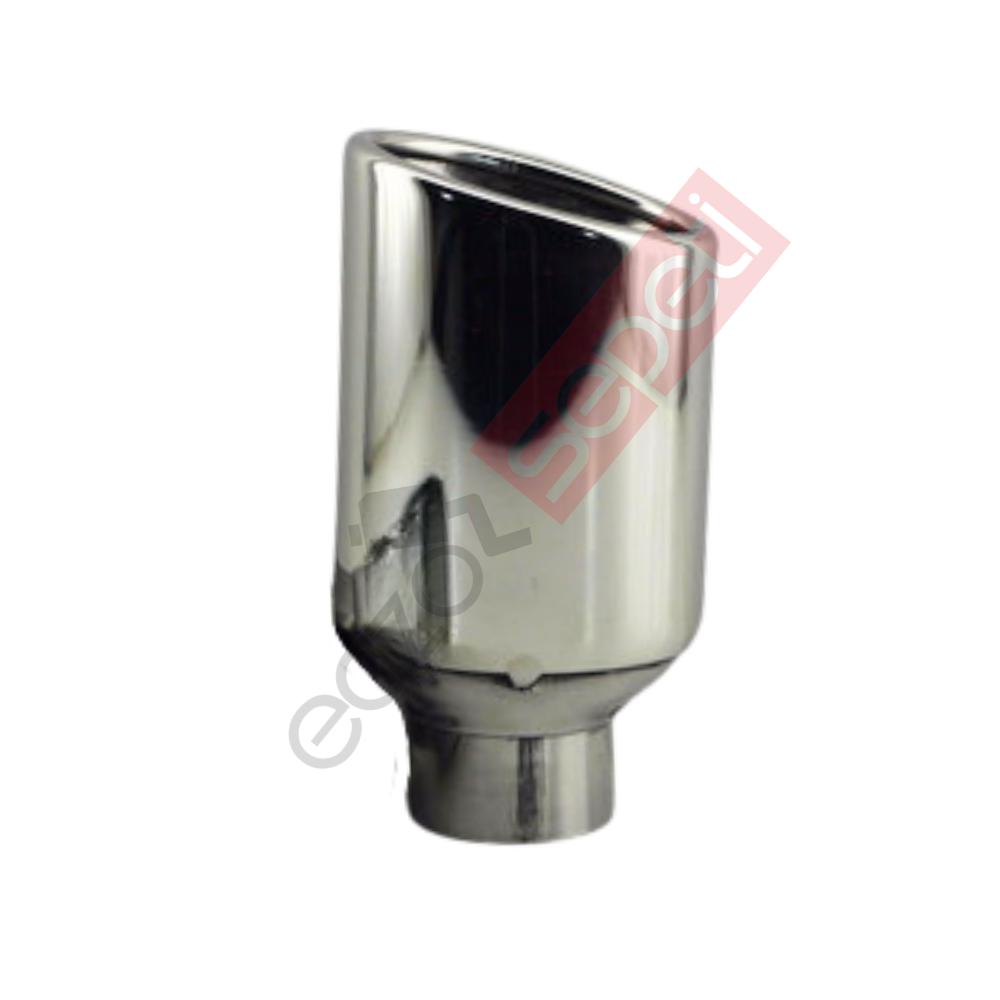 Krom Egzoz Ucu Sağ Taraf 304 Kalite Oval Çap Ölçüsü 50x80 mm