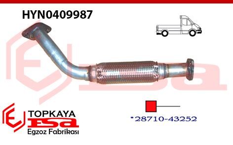 Hyundai H100 Tek Çıkış Kamyonet Ön Boru Spiralli 1993 > 2001