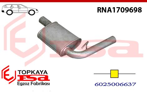 Renault Espace Orta Susturucu Borulu 2.0İ 1988 > 1991 Space Wagon 101 Hp - 120 Hp