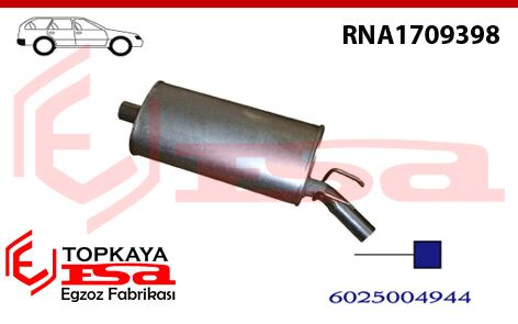 Renault Espace Arka Susturucu 2.0 1988 > 1991 Space Wagon 101 Hp