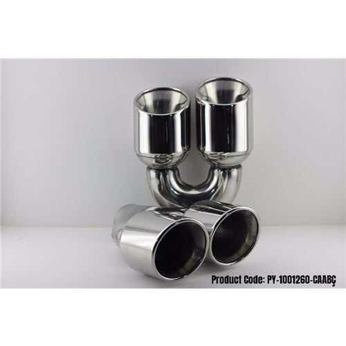 Krom Egzoz Ucu 100 MM Sag Ve Sol Taraf Takım