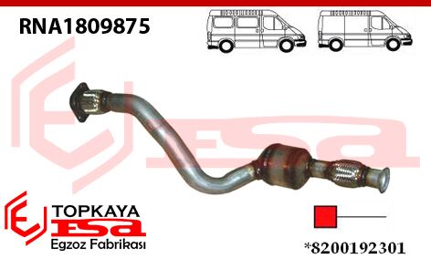 Renault Master 2 2.5 Td Katalitik Konverter Euro 3 2001 > 2006