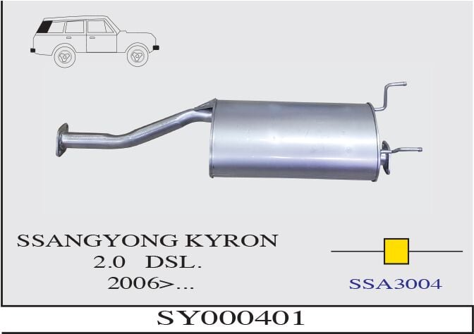 Ssangyong Kyron 2.0 Dizel Orta Susturucu 2006 >..
