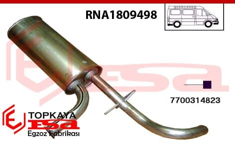 Renault Master II Minibüs 2.5 Dsl Arka Susturucu Borulu 1997 > 2001