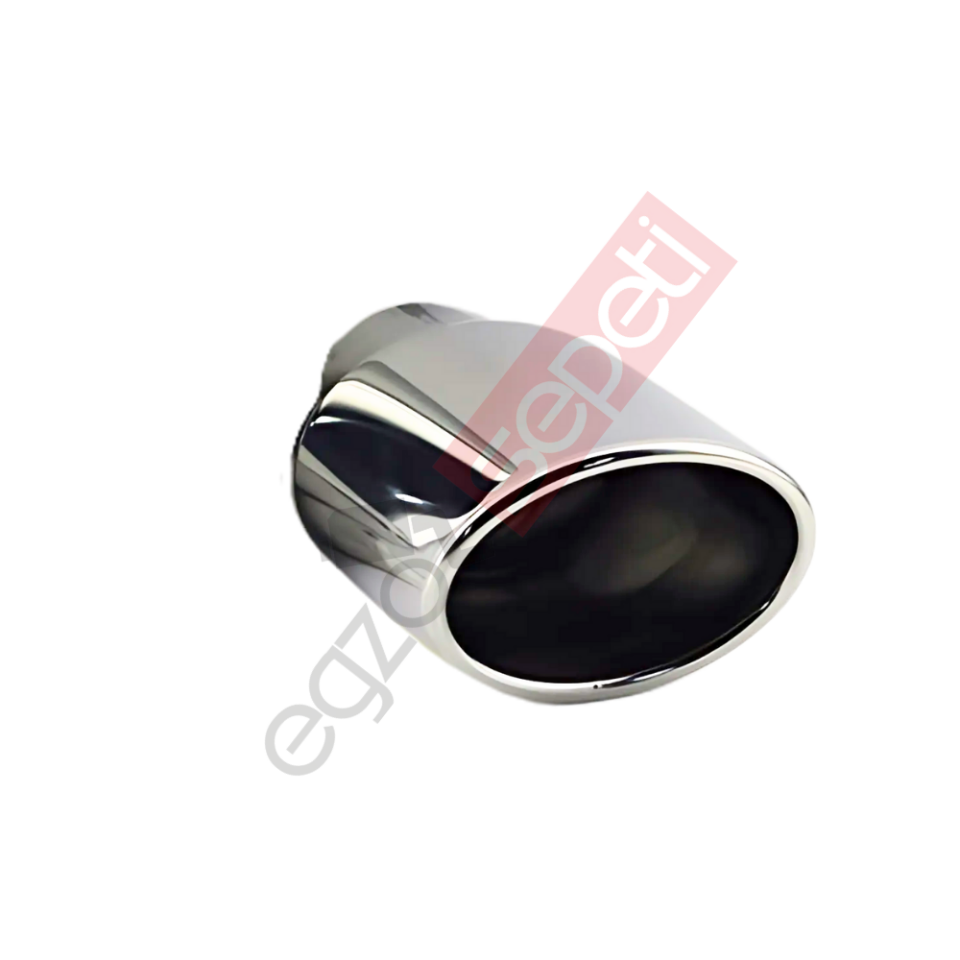 Krom Egzoz Ucu Sol Taraf 304 Kalite Oval Çap Ölçüsü 75x100mm