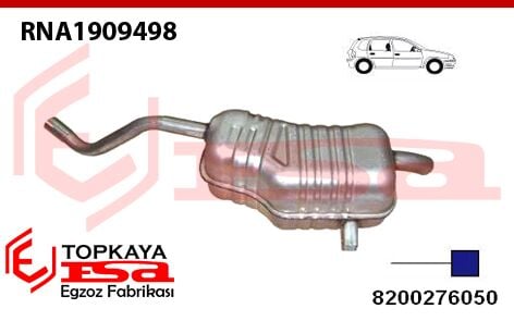Renault Modus 1.6 16V Baskılı Arka Susturucu Borulu 2004 > 2008
