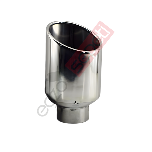 Krom Egzoz Ucu Sağ Taraf 304 Kalite Oval Çap Ölçüsü 75x100mm
