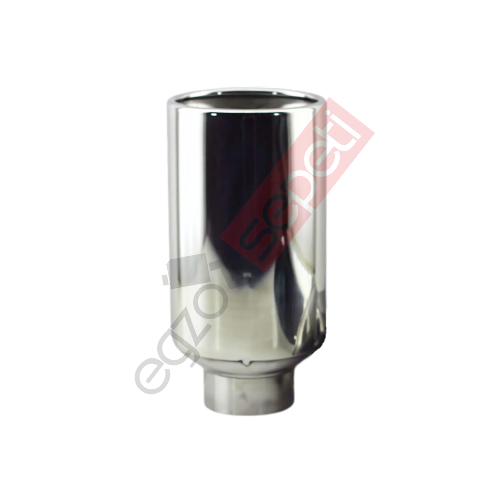 Krom Egzoz Ucu Sol Taraf 304 Kalite Oval Çap Ölçüsü 75x100mm