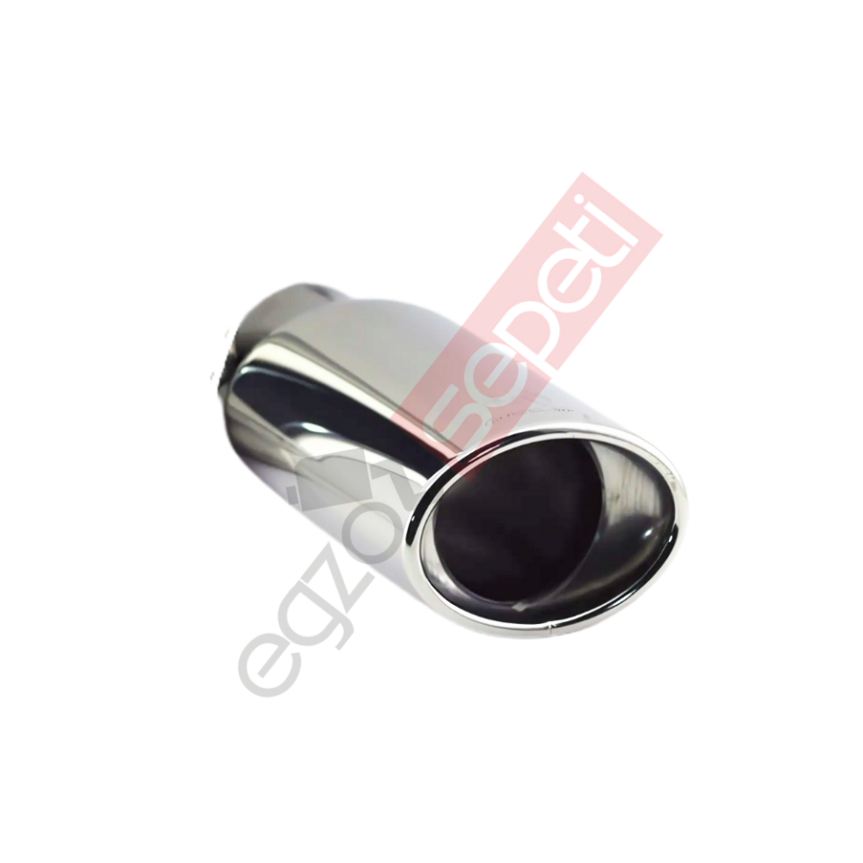 Krom Egzoz Ucu Sol Taraf 304 Kalite Oval Çap Ölçüsü 75x100mm