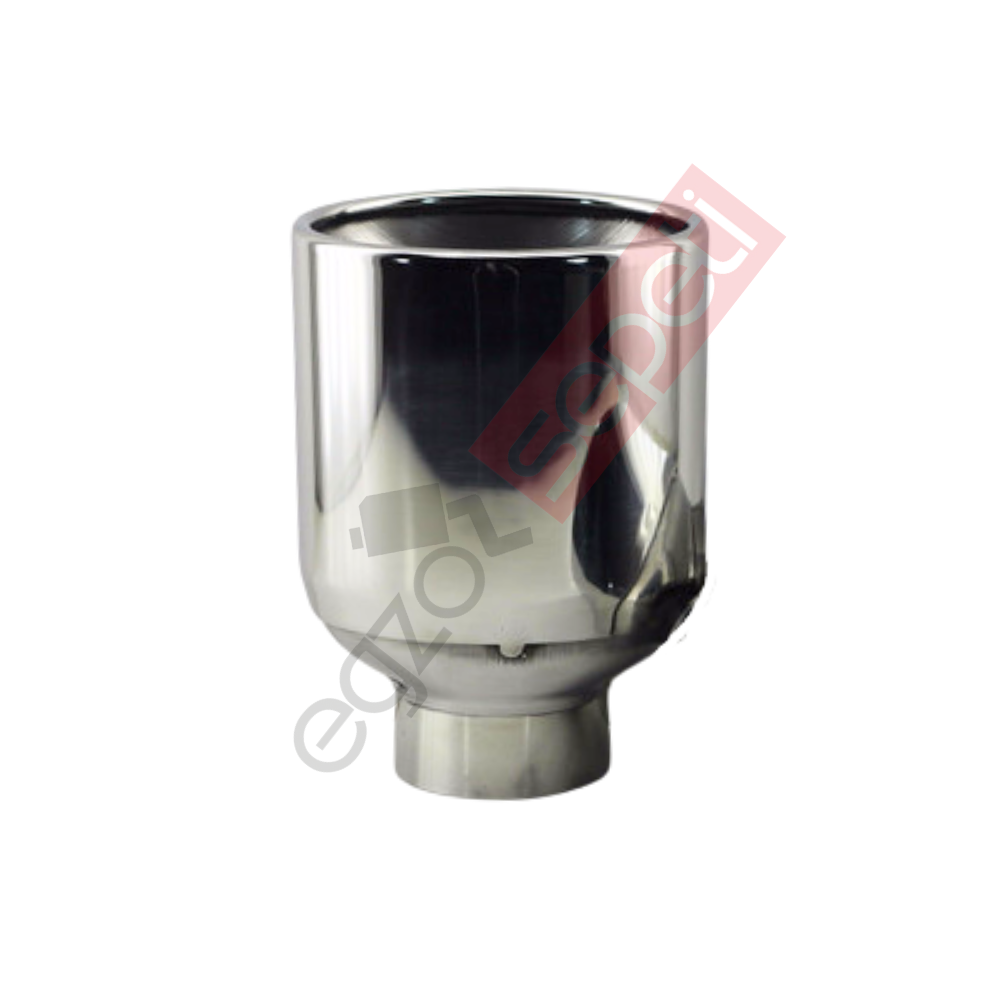 Krom Egzoz Ucu Sol Taraf 304 Kalite Oval Çap Ölçüsü 100x115mm