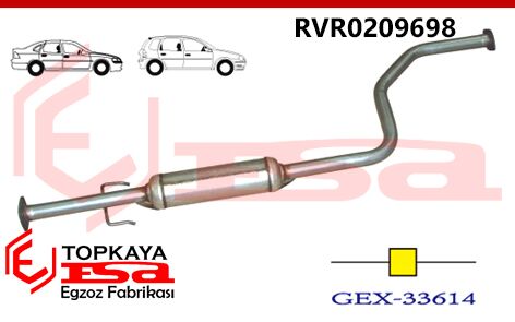 Rover 414 / 416 1.6İ 16V Orta Susturucu Borulu Sedan / Hb 1995 > 1999
