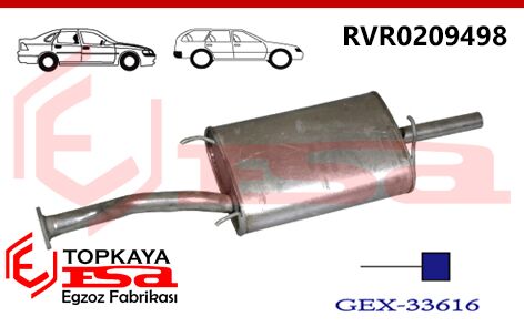 Rover 416 Arka Susturucu Borulu 1.6İ 16V Sedan 1996 > 1997