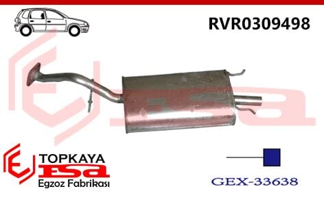 Rover 216 / 214 Arka Susturucu Borulu 1.4 1.6 Si  Hb 1995 > 1999