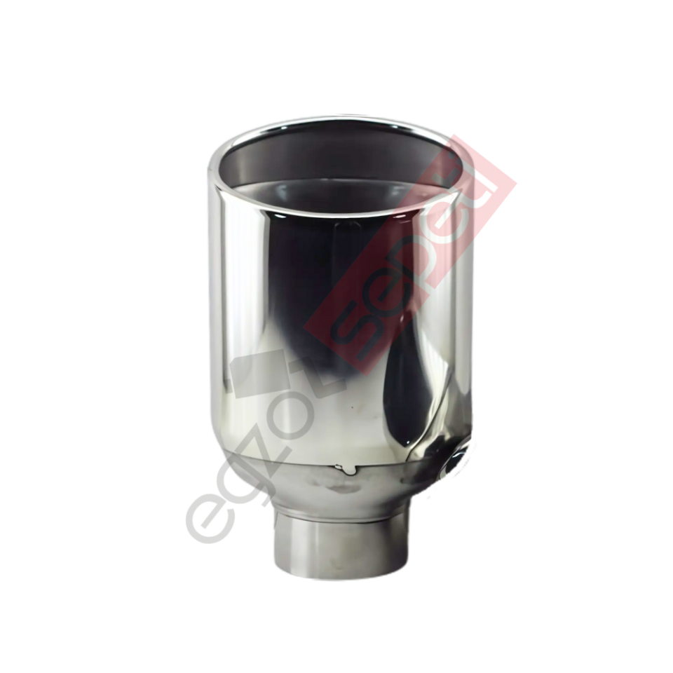 Krom Egzoz Ucu Sol Taraf 304 Kalite Oval Çap Ölçüsü 100x115mm