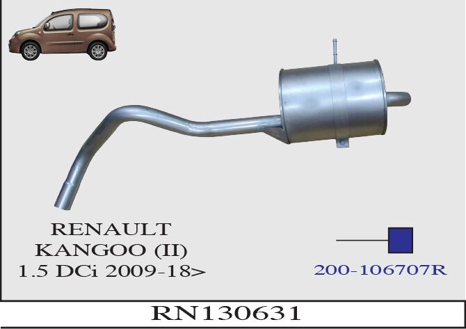 Renault Kango 2 1.5 Dci Arka Susturucu Borulu 2009 > 2018