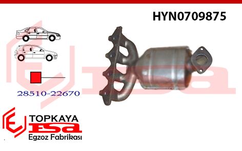 Hyundai Accent 1.3 / 1.5İ 1999 > 2002 / Hyundai Getz 1.3 2002 > 2006 Katalitik Konvertör Euro 3