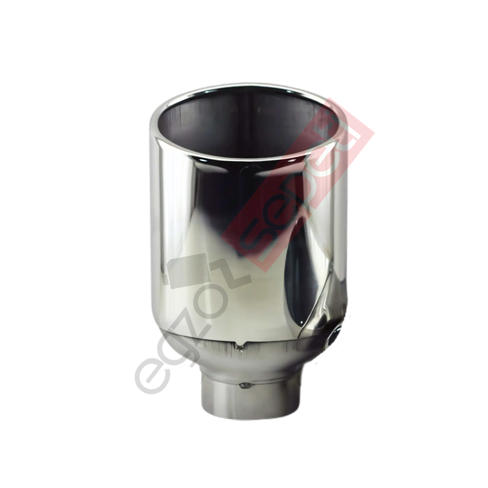 Krom Egzoz Ucu Sol Taraf 304 Kalite Oval Çap Ölçüsü 100x115mm