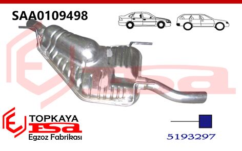 Saab 9.5 2.2 / 3.0 Td Arka Susturucu Borulu 2001 > ...
