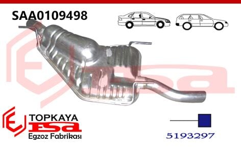 Saab 9.5 2.2 / 3.0 Td Arka Susturucu Borulu 2001 > ...