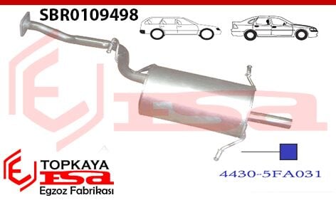 Subaru İmpreza 1.6 Arka Susturucu Borulu 1993 > 2000