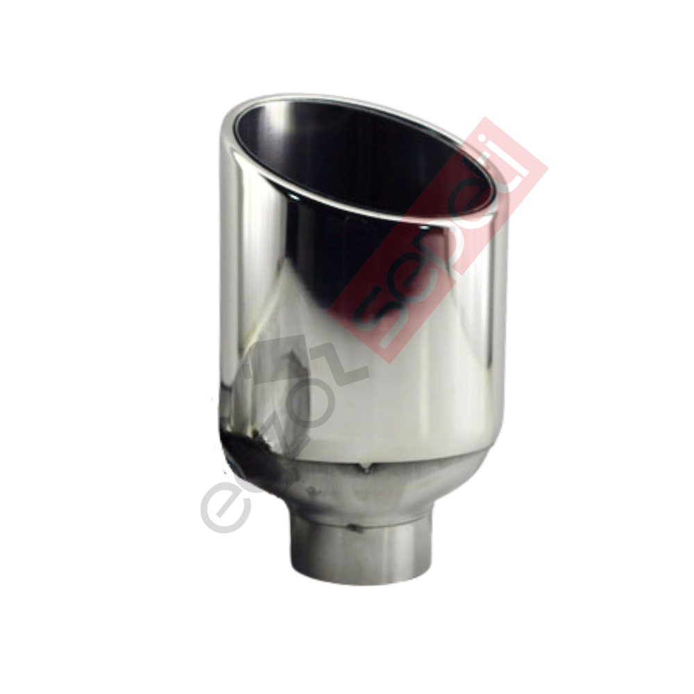 Krom Egzoz Ucu Sağ Taraf 304 Kalite Oval Çap Ölçüsü 100x115mm