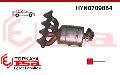 Hyundai Accent Era 1.4 / 1.6İ Katalitik Konvertör Euro 4 2008 > 2012